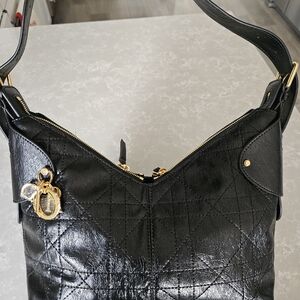 Black Leather Shoulder Bag